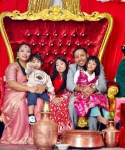 a family enjoying at royal palace lounge