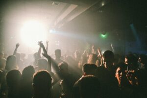 Crowd of people in party