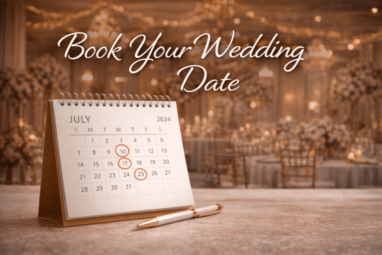Wedding booking calendar for reserving a wedding date at Wedding venues in akron.