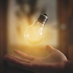 Lightbulb representing tips for booking bridal shower venues near me
