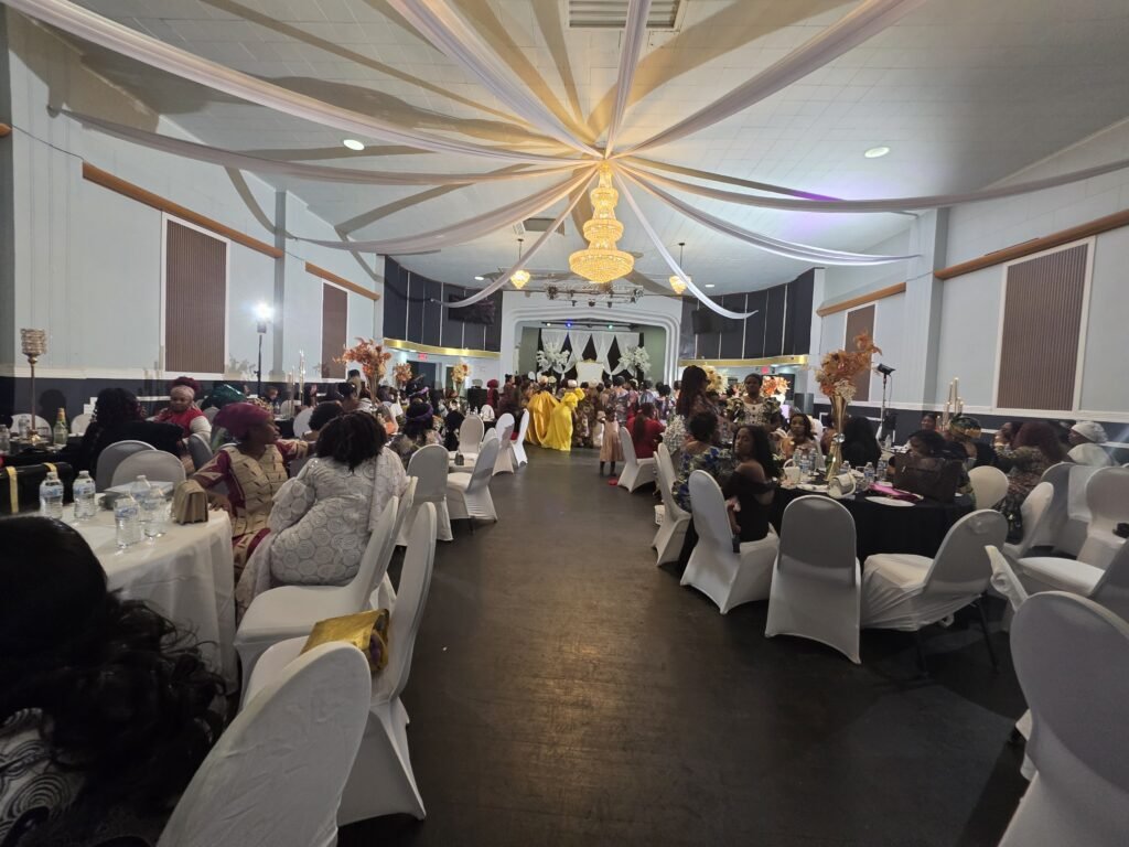Luxury event space in Akron featured image with bold red and gold text highlighting best event spaces in akron