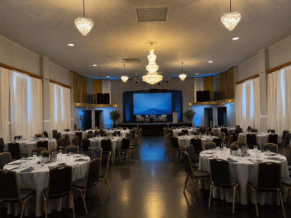 Corporate event venue Akron setup at Royal Palace