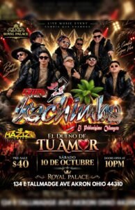 Grupo Kachimba Live in Akron at Royal Palace on October 10, 2026