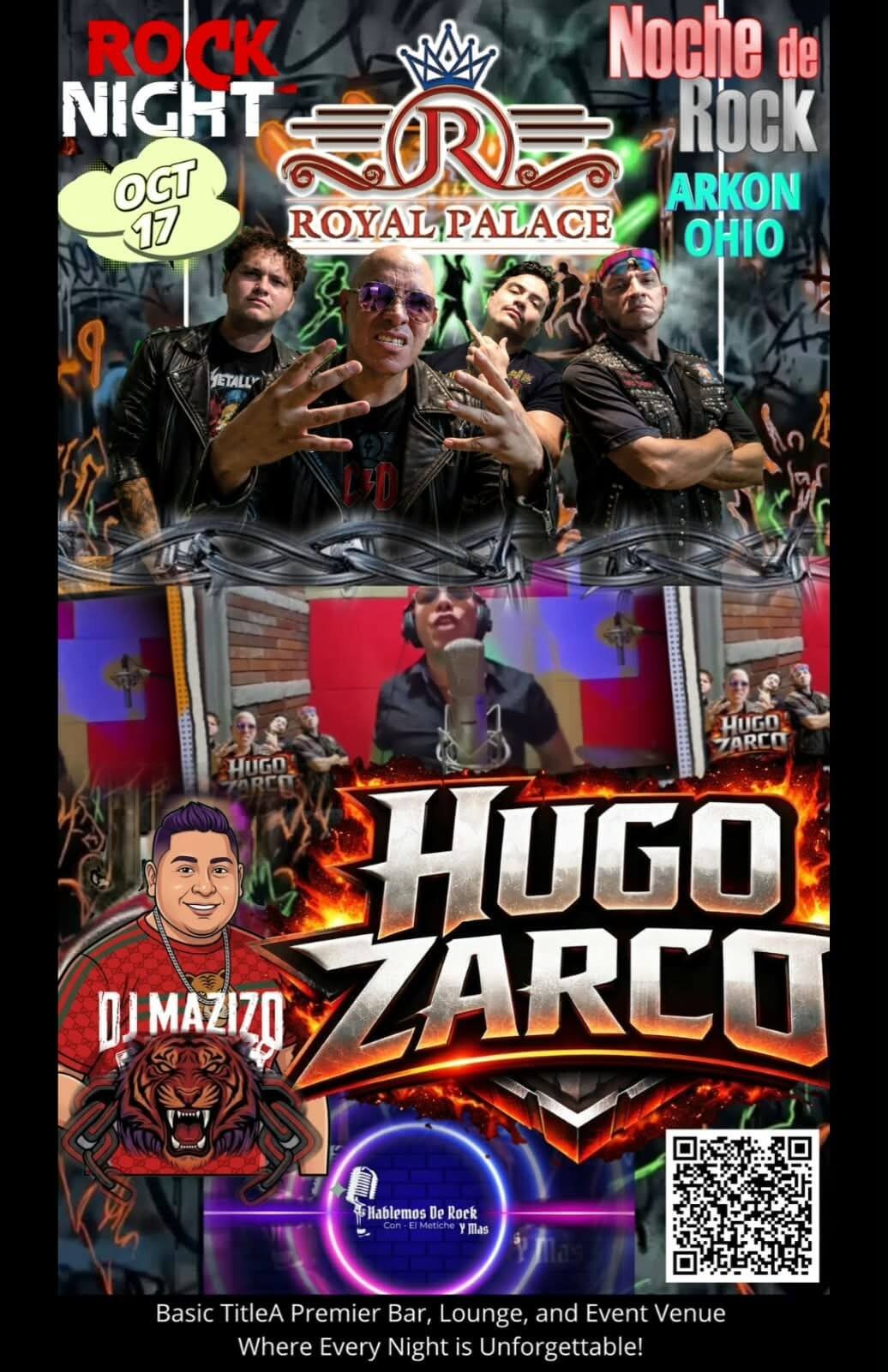 hugo-zarco-rock-night-royal-palace-akron-october-17-2026 Rock Night in Akron with Hugo Zarco and DJ Mazizo at Royal Palace
