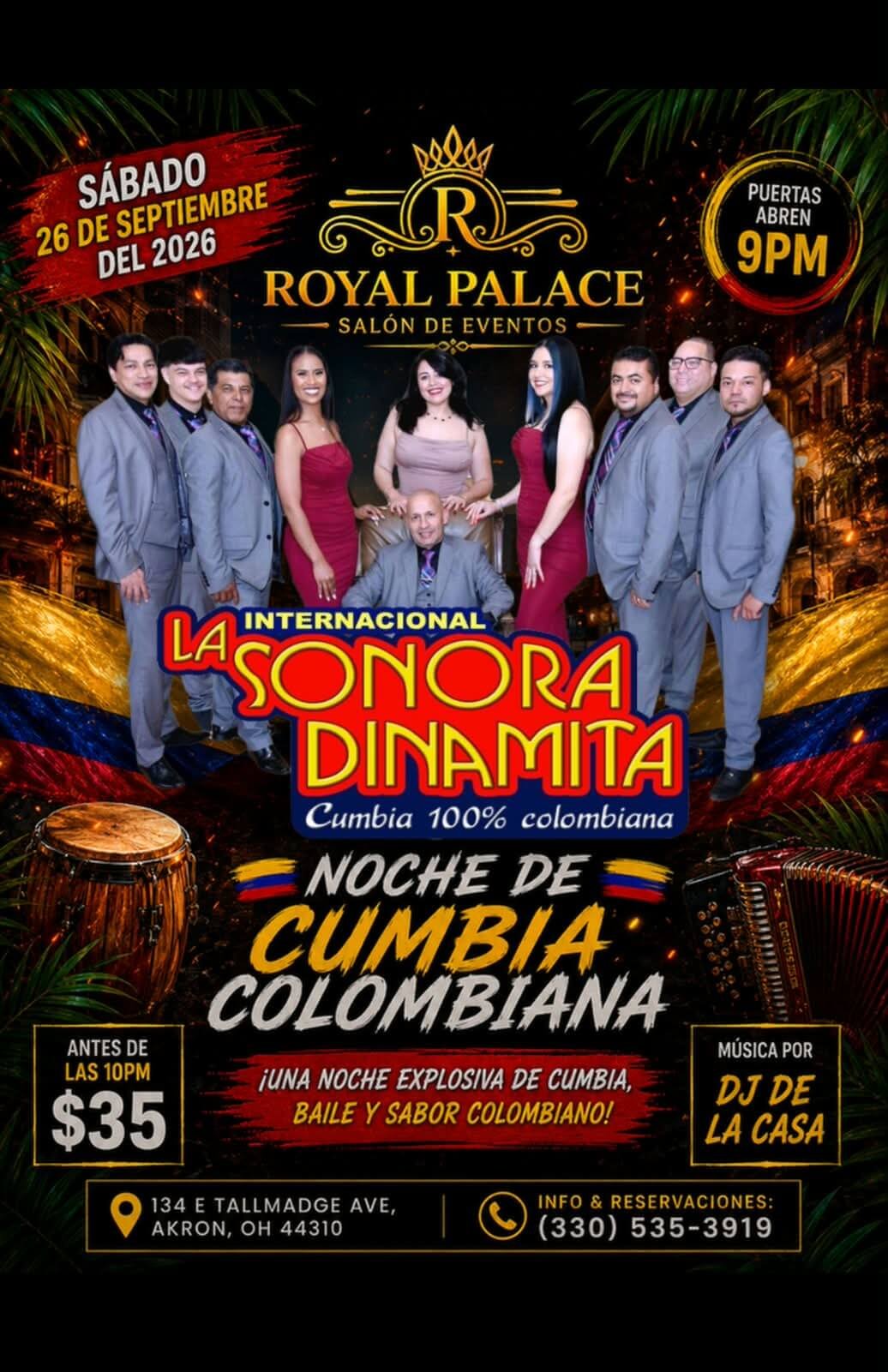 la-sonora-dinamita-cumbia-night-royal-palace-akron-2026 La Sonora Dinamita in Akron at Royal Palace on September 26, 2026