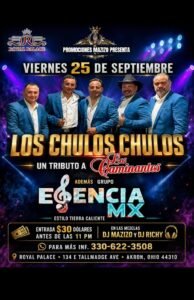 Los Chulos Chulos in Akron performing a tribute to Los Caminantes at Royal Palace
